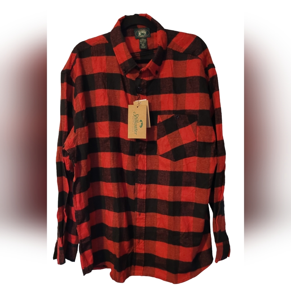 NWT 2XL Men's Stillwater Supply Plaid Breathable Button Down